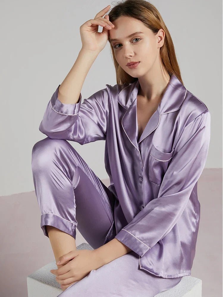 Vivienne Silke Pyjamas til Kvinder – 100% Ren Silke og Luksuriøs Komfort - My Store