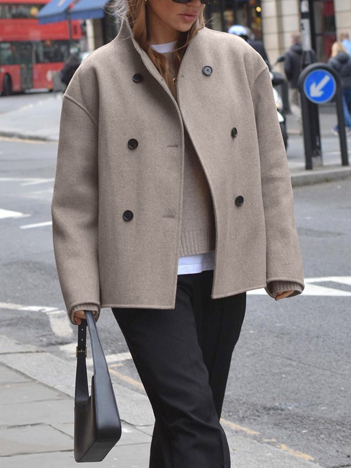 Emma women's oversized jacket in Beige