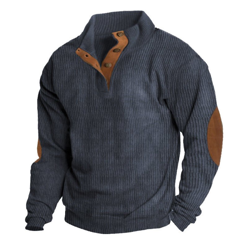 Finn men's knit sweater in Blue – view 3