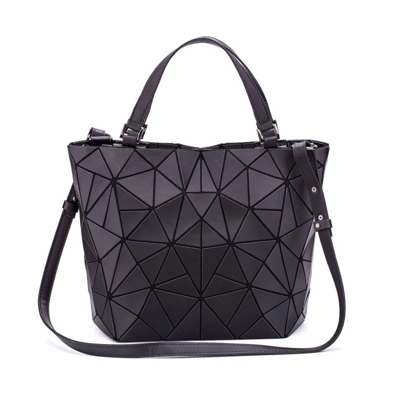 Geometric diamond handbag in Black – view 4
