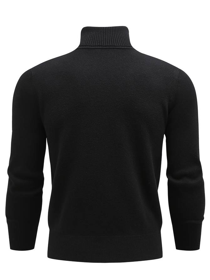 Men's casual knit roll-neck sweater – view 2