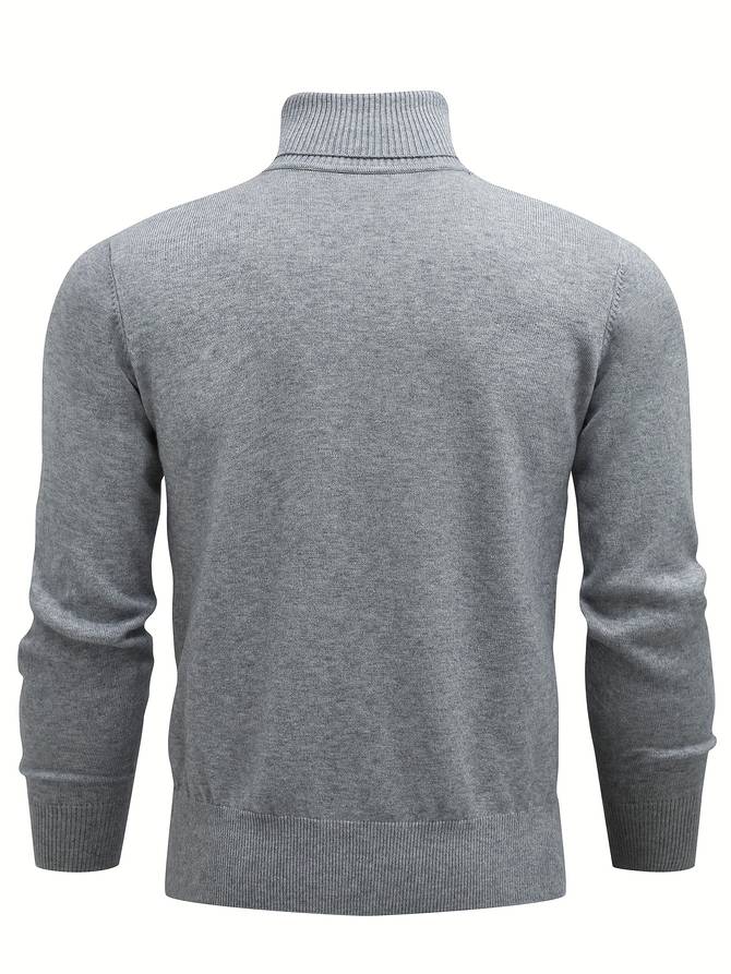 Men's casual knit roll-neck sweater – view 4