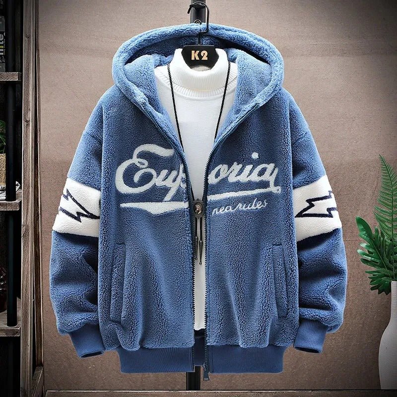 Men's crew neck sweater in Blue – view 2