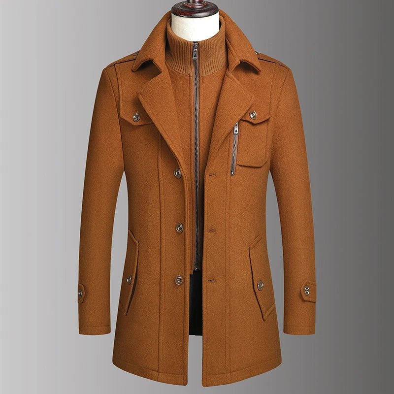 Men's double-collar wool coat – view 4