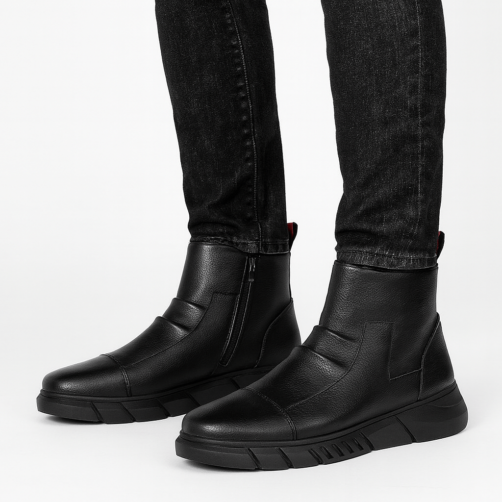 Men's genuine leather ankle boots – view 3