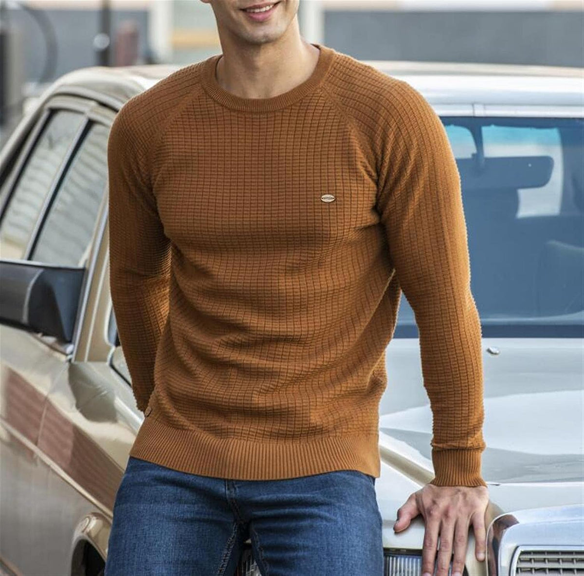 Men's modern knit sweater – view 6