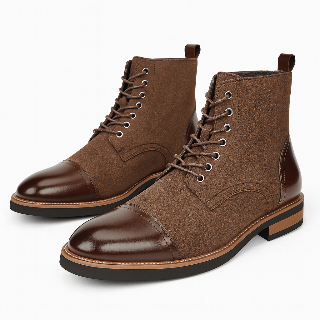 Men's Oxford leather boots in Brown – view 5