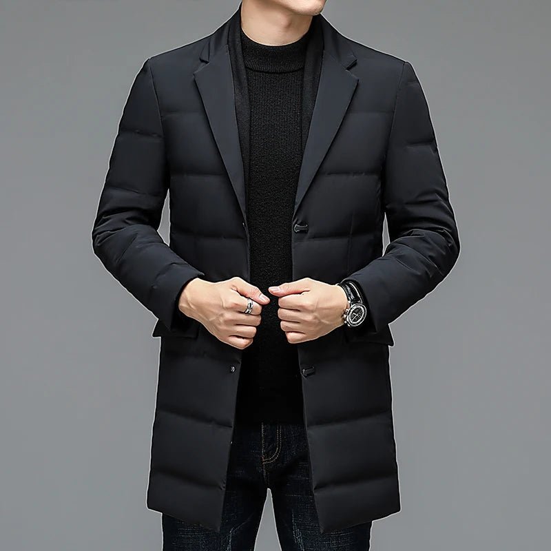 Men's winter down jacket with detachable collar – view 5