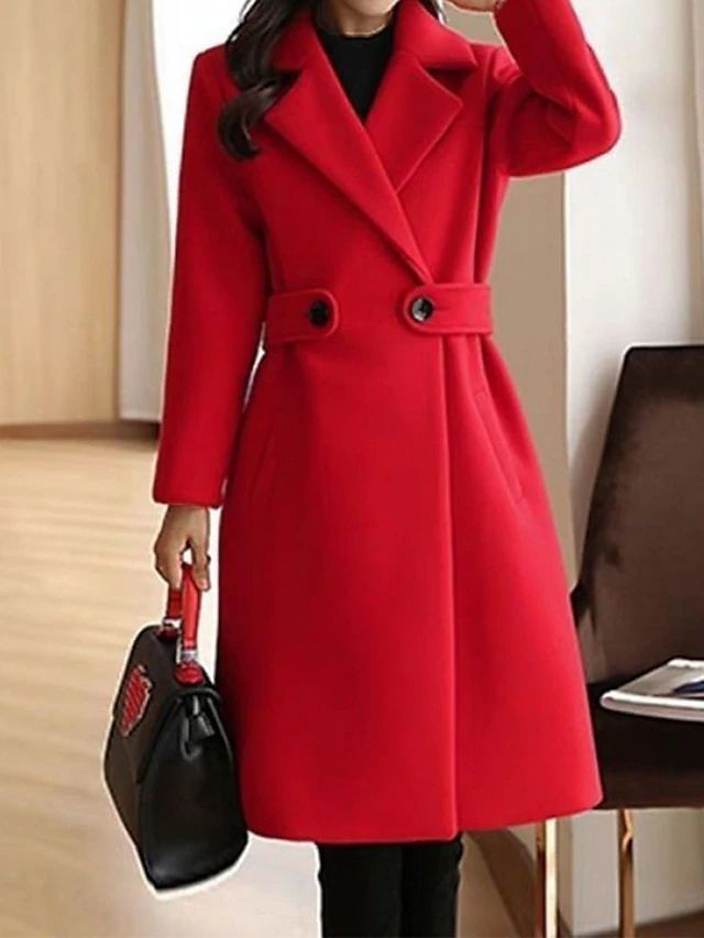 Women's belted wool winter coat – view 7