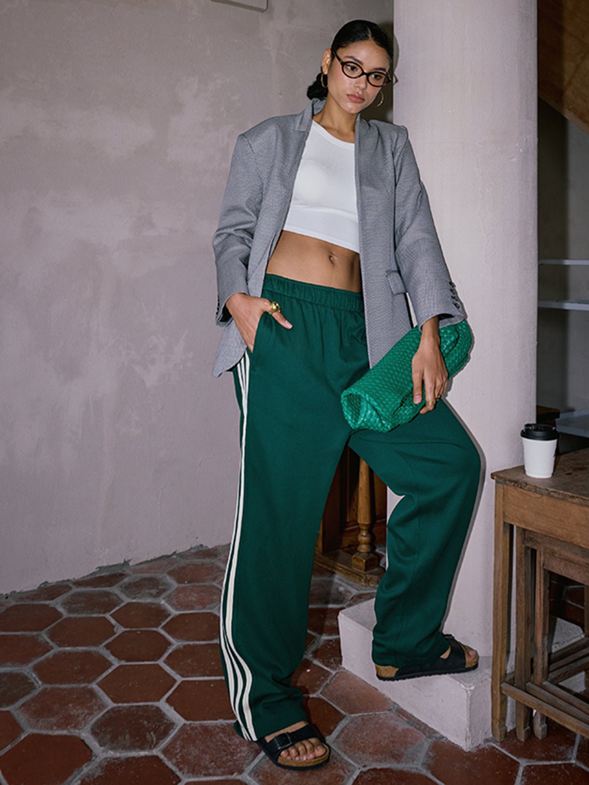 Women's patchwork striped trousers – view 7