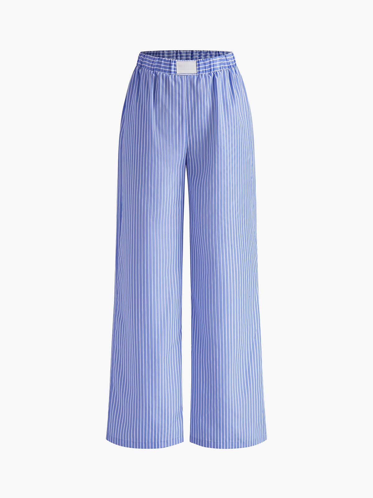 Women's striped wide-leg trousers in Blue – view 6