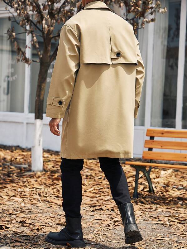 Beige Trenchcoat til Mænd – Klassisk, Let og Alsidig - My Store