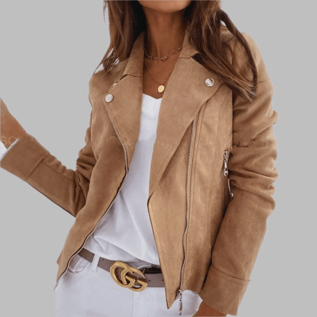 Elegant Slim Fit Damesjakke med Mat Finish – Kort og Stilfuld - My Store