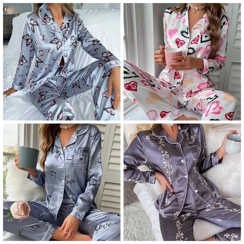 Amélie women's silk satin pyjamas – view 6
