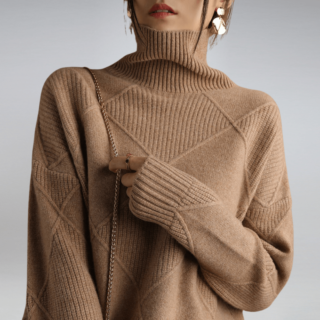 Elena women's cashmere roll-neck sweater – view 7