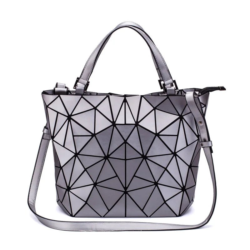 Geometric diamond handbag in Silver – view 5