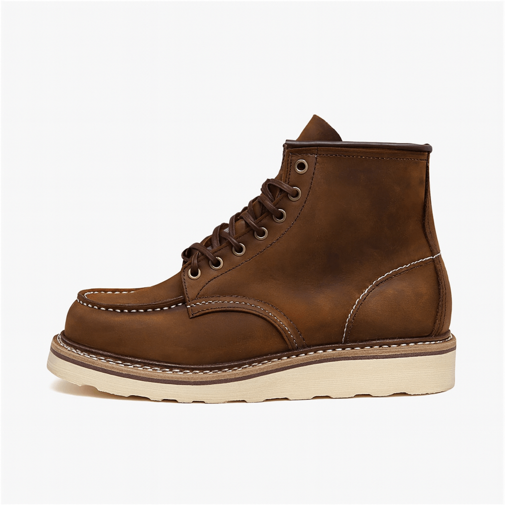 Men's lace-up leather ankle boots with padded insole – view 2