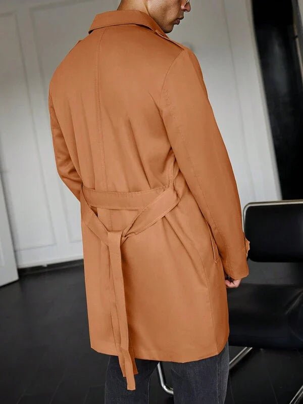 Men's long camel coat – view 3