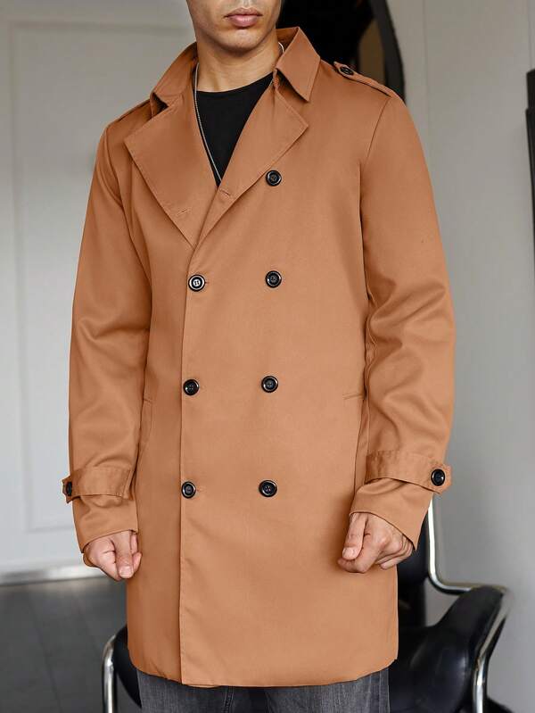 Men's long camel coat – view 5