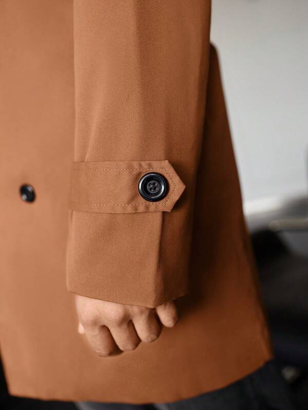 Men's long camel coat – view 6