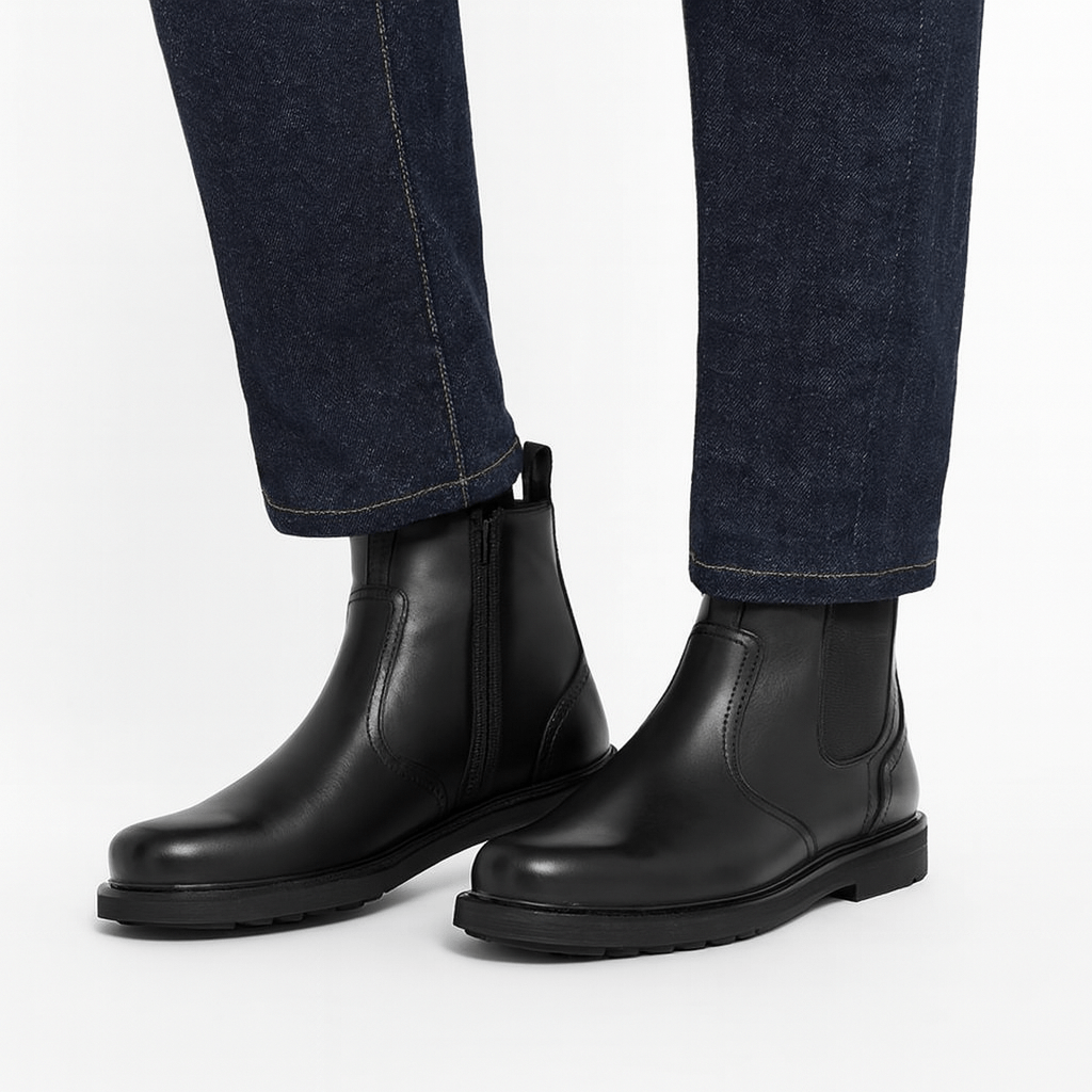 Men's slip-on ankle boots with elastic side panels – view 3