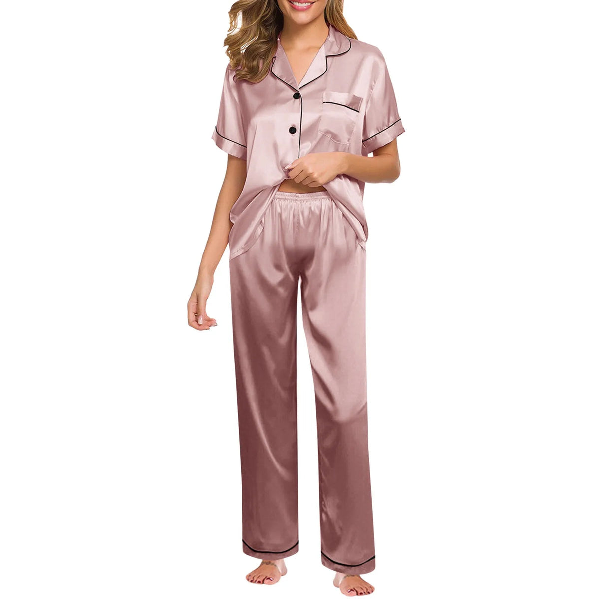 Seraphina women's satin silk pyjamas – view 2