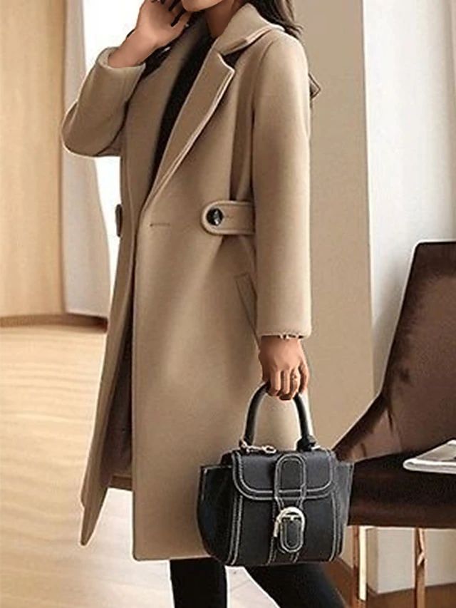 Women's belted wool winter coat – view 3