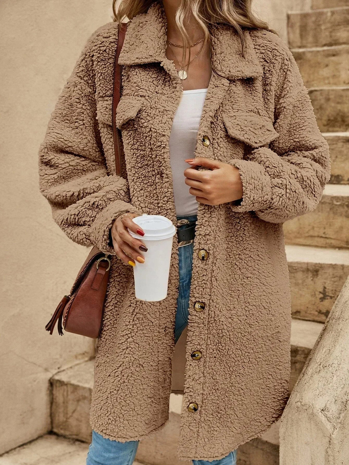 Women's long button-front cardigan – view 6