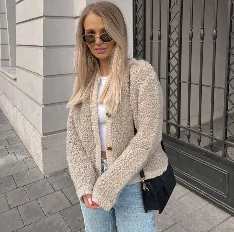 Women's teddy fleece cardigan – view 3