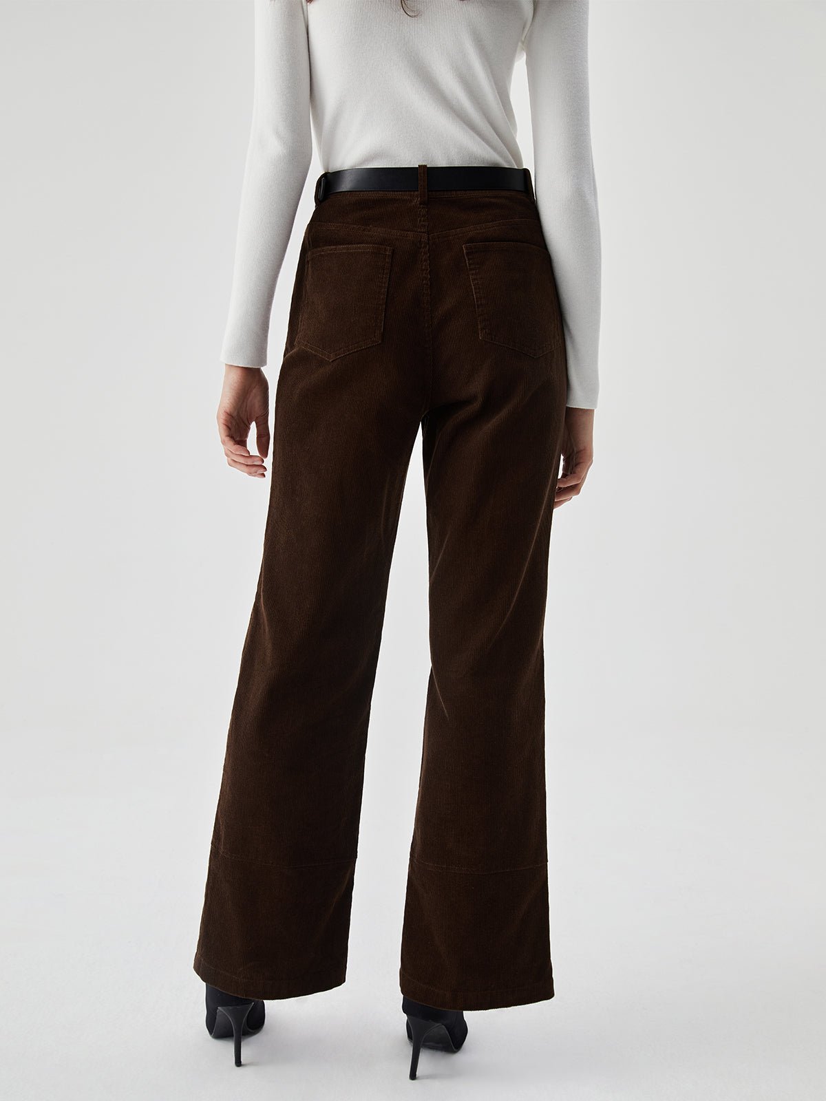 Women's wide-leg corduroy trousers – view 4